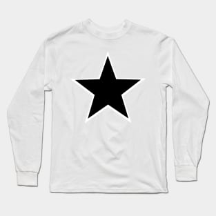 Black and White Star Long Sleeve T-Shirt